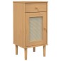 vidaXL Nachttisch SENJA Rattan-Look Braun 40x35x80cm Massivholz Kiefer vidaXL Nachttisch SENJA Rattan-Look Braun 40x35x80cm Massivholz Kiefer