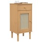 vidaXL Nachttisch SENJA Rattan-Look Braun 40x35x80cm Massivholz Kiefer vidaXL Nachttisch SENJA Rattan-Look Braun 40x35x80cm Massivholz Kiefer