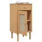 vidaXL Nachttisch SENJA Rattan-Look Braun 40x35x80cm Massivholz Kiefer vidaXL Nachttisch SENJA Rattan-Look Braun 40x35x80cm Massivholz Kiefer