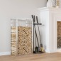 vidaXL Brennholzregal 50x28x94 cm Edelstahl vidaXL Brennholzregal 50x28x94 cm Edelstahl