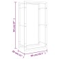 vidaXL Brennholzregal 50x28x94 cm Edelstahl vidaXL Brennholzregal 50x28x94 cm Edelstahl