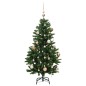 vidaXL Künstlicher Weihnachtsbaum Klappbar 150 LEDs & Kugeln 150 cm vidaXL Künstlicher Weihnachtsbaum Klappbar 150 LEDs & Kugeln 150 cm