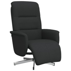 vidaXL Relaxsessel mit Fußteil Schwarz Stoff