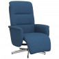 vidaXL Relaxsessel mit Fußteil Blau Stoff vidaXL Relaxsessel mit Fußteil Blau Stoff