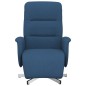 vidaXL Relaxsessel mit Fußteil Blau Stoff vidaXL Relaxsessel mit Fußteil Blau Stoff