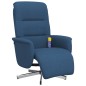 vidaXL Massagesessel mit Fußteil Blau Stoff vidaXL Massagesessel mit Fußteil Blau Stoff