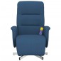 vidaXL Massagesessel mit Fußteil Blau Stoff vidaXL Massagesessel mit Fußteil Blau Stoff