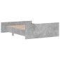 vidaXL Bettgestell mit Kopf- und Fußteil Betongrau 140x190 cm vidaXL Bettgestell mit Kopf- und Fußteil Betongrau 140x190 cm