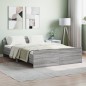 vidaXL Bettgestell mit Kopf- und Fußteil Grau Sonoma 140x190 cm vidaXL Bettgestell mit Kopf- und Fußteil Grau Sonoma 140x190 cm