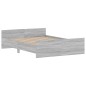 vidaXL Bettgestell mit Kopf- und Fußteil Grau Sonoma 140x190 cm vidaXL Bettgestell mit Kopf- und Fußteil Grau Sonoma 140x190 cm