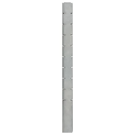  vidaXL Pfosten für Gabionenzaun Silbern 240 cm Verzinkter Stahl