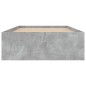vidaXL Bettgestell Betongrau 100x200 cm vidaXL Bettgestell Betongrau 100x200 cm