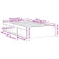 vidaXL Bettgestell Grau Sonoma 100x200 cm vidaXL Bettgestell Grau Sonoma 100x200 cm