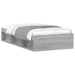 vidaXL Bettgestell Grau Sonoma 90x190 cm