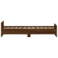 vidaXL Bettgestell Braun Eichen-Optik 100x200 cm Holzwerkstoff vidaXL Bettgestell Braun Eichen-Optik 100x200 cm Holzwerkstoff