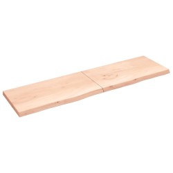Waschtischplatte 220x60x6 cm Massivholz Unbehandelt