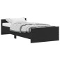 vidaXL Bettgestell Schwarz 100x200 cm Holzwerkstoff vidaXL Bettgestell Schwarz 100x200 cm Holzwerkstoff