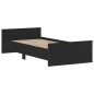 vidaXL Bettgestell Schwarz 100x200 cm Holzwerkstoff vidaXL Bettgestell Schwarz 100x200 cm Holzwerkstoff