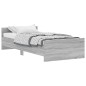 vidaXL Bettgestell Grau Sonoma 90x190 cm Holzwerkstoff vidaXL Bettgestell Grau Sonoma 90x190 cm Holzwerkstoff