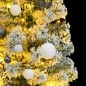 vidaXL Künstlicher Weihnachtsbaum Klappbar 150 LEDs & Kugeln 150 cm vidaXL Künstlicher Weihnachtsbaum Klappbar 150 LEDs & Kugeln 150 cm