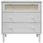 vidaXL Schubladenkommode SENJA Rattan-Look Weiß 80x40x80 Kiefernholz vidaXL Schubladenkommode SENJA Rattan-Look Weiß 80x40x80 Kiefernholz
