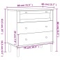vidaXL Schubladenkommode SENJA Rattan-Look Weiß 80x40x80 Kiefernholz vidaXL Schubladenkommode SENJA Rattan-Look Weiß 80x40x80 Kiefernholz