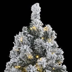 vidaXL Künstlicher Weihnachtsbaum Klappbar mit Schnee 300 LEDs 210 cm