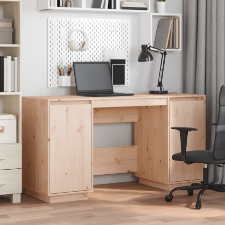 vidaXL Schreibtisch 140x50x75 cm Massivholz Kiefer