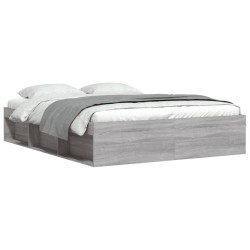vidaXL Bettgestell Grau Sonoma 140x190 cm