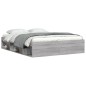 vidaXL Bettgestell Grau Sonoma 140x190 cm vidaXL Bettgestell Grau Sonoma 140x190 cm