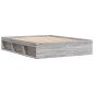 vidaXL Bettgestell Grau Sonoma 140x190 cm vidaXL Bettgestell Grau Sonoma 140x190 cm