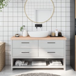 Waschtischplatte 140x30x6 cm Massivholz Unbehandelt