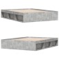 vidaXL Bettgestell Betongrau 140x190 cm vidaXL Bettgestell Betongrau 140x190 cm