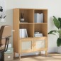 vidaXL Bücherschrank SENJA Rattan-Look Braun 90x35x130 cm Kiefernholz vidaXL Bücherschrank SENJA Rattan-Look Braun 90x35x130 cm Kiefernholz