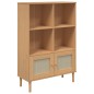 vidaXL Bücherschrank SENJA Rattan-Look Braun 90x35x130 cm Kiefernholz vidaXL Bücherschrank SENJA Rattan-Look Braun 90x35x130 cm Kiefernholz