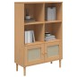 vidaXL Bücherschrank SENJA Rattan-Look Braun 90x35x130 cm Kiefernholz vidaXL Bücherschrank SENJA Rattan-Look Braun 90x35x130 cm Kiefernholz