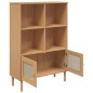 vidaXL Bücherschrank SENJA Rattan-Look Braun 90x35x130 cm Kiefernholz vidaXL Bücherschrank SENJA Rattan-Look Braun 90x35x130 cm Kiefernholz