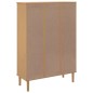 vidaXL Bücherschrank SENJA Rattan-Look Braun 90x35x130 cm Kiefernholz vidaXL Bücherschrank SENJA Rattan-Look Braun 90x35x130 cm Kiefernholz