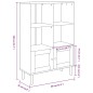 vidaXL Bücherschrank SENJA Rattan-Look Braun 90x35x130 cm Kiefernholz vidaXL Bücherschrank SENJA Rattan-Look Braun 90x35x130 cm Kiefernholz