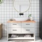 Waschtischplatte Hellbraun 120x50x4 cm Massivholz Behandelt Waschtischplatte Hellbraun 120x50x4 cm Massivholz Behandelt
