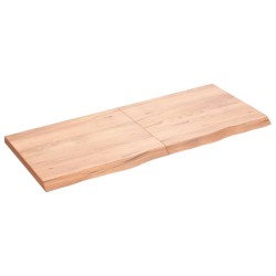 Waschtischplatte Hellbraun 120x50x4 cm Massivholz Behandelt