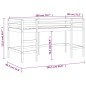 vidaXL Kinderhochbett mit Leiter 80x200 cm Massivholz Kiefer vidaXL Kinderhochbett mit Leiter 80x200 cm Massivholz Kiefer