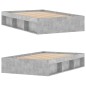 vidaXL Bettgestell Betongrau 120x190 cm vidaXL Bettgestell Betongrau 120x190 cm