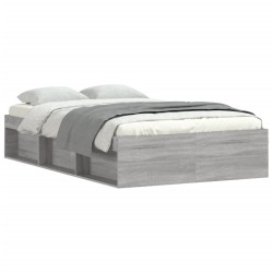 vidaXL Bettgestell Grau Sonoma 120x200 cm