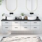 Waschtischplatte Dunkelgrau 200x60x4 cm Massivholz Behandelt Waschtischplatte Dunkelgrau 200x60x4 cm Massivholz Behandelt