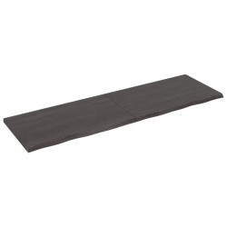 Waschtischplatte Dunkelgrau 200x60x4 cm Massivholz Behandelt