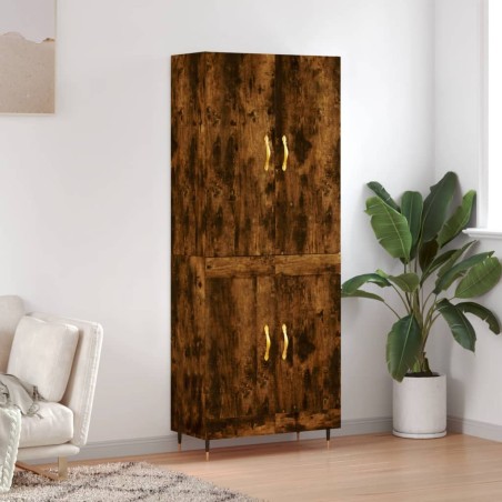 vidaXL Highboard Räuchereiche 69,5x34x180 cm Holzwerkstoff