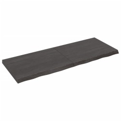Waschtischplatte Dunkelgrau 160x60x6 cm Massivholz Behandelt