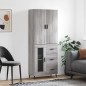 vidaXL Highboard Grau Sonoma 69,5x34x180 cm Holzwerkstoff vidaXL Highboard Grau Sonoma 69,5x34x180 cm Holzwerkstoff