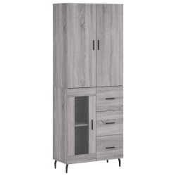 vidaXL Highboard Grau Sonoma 69,5x34x180 cm Holzwerkstoff